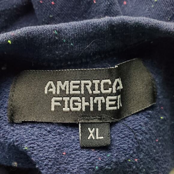 American Fighter Womens Blue Cut Out Crewneck Long Sleeve Sweatshirt Size XL - Picture 3 of 8